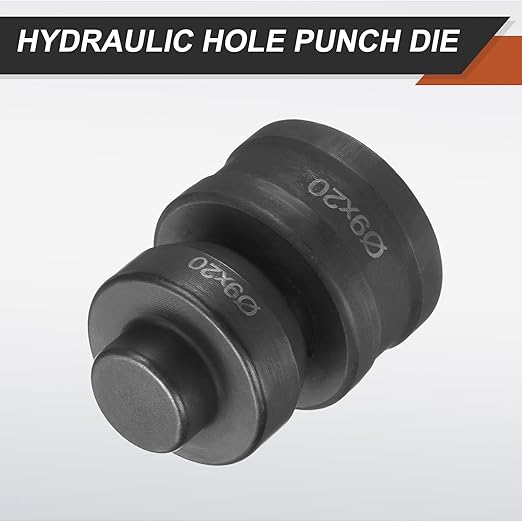 HARFINGTON Hydraulic Hole Punch Die 過9횞20mm Slot Hole 40Cr Steel Electric Punching Kit for CH60 Electric Punching Machine, Black