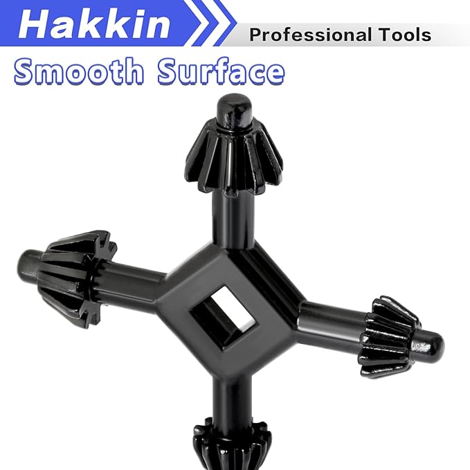 Hakkin 4 Way Chuck Key 4 in 1 Chuck Press Key Wrench, 1/4”, 3/8”, 1/2”, 3/4” Sizes Replacement Drill Clamping Wrench for Electric Drills, Impact Drivers, Home Tools (Size S1)