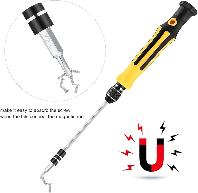 45 in 1 Mini Screwdriver Set, VCOO Torx Bit Tools Set, Small Precision Screwdriver Kit with Tweezers & Extension Shaft for Repair or Maintenance