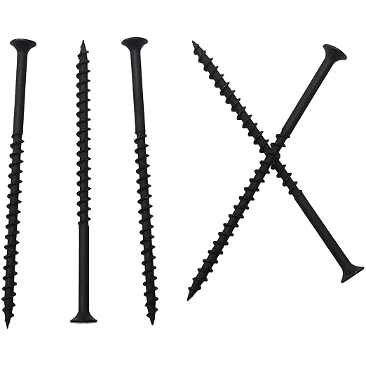65pcs #10 횞 3-1/2 inch High Hardness Drywall Screws, Black, Coarse Thread, Phillips Drive, Bugle Head, Black Wood Screws, Long Screws, Wood and More