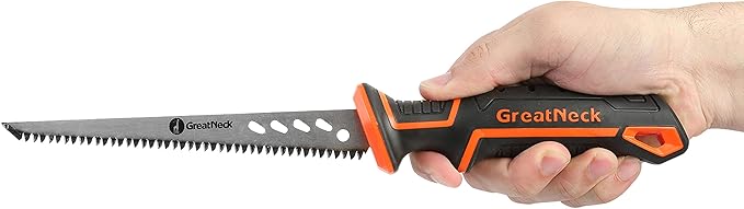 GreatNeck 74026 Rasping Jab Saw, Drywall Cutter, Ergonomic Handle, 8 TPI