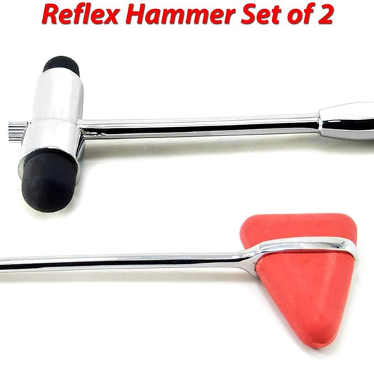MEDSPO Professional Medical Reflex Hammer | Neurological Diagnostic | Surgical Taylor Percussion | Rubber Head | Neurological Neuro Instruments Tools (Reflex Hammer Set of 2)
