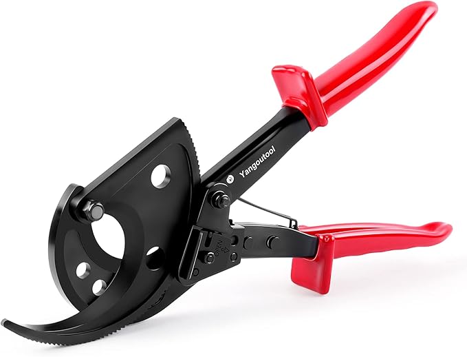 Yangoutool Ratcheting Cable Cutters up to 400mm짼 /過22.5mm/過0.89 inches Heavy Duty Aluminum Copper Ratchet Wire Cutter for Cutting Electrical Wire