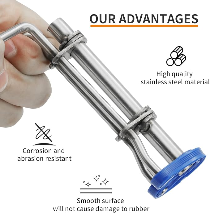 Hydraulic Cylinder Piston Rod Seal Installation Tool, for U-Cup Seal Installer - 3 PCS （S/M/L）