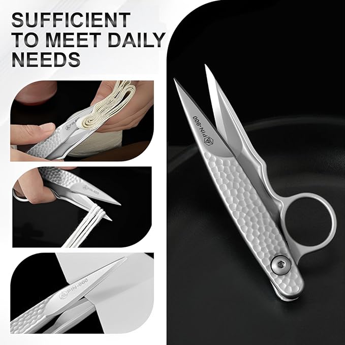 2025 New Upgrade Sewing Scissors, Stainless Steel Premium Tailor Scissors, Thread Snips Trimming Nipper for Gift Wrapping Yarn, Sewing Supplies (1)