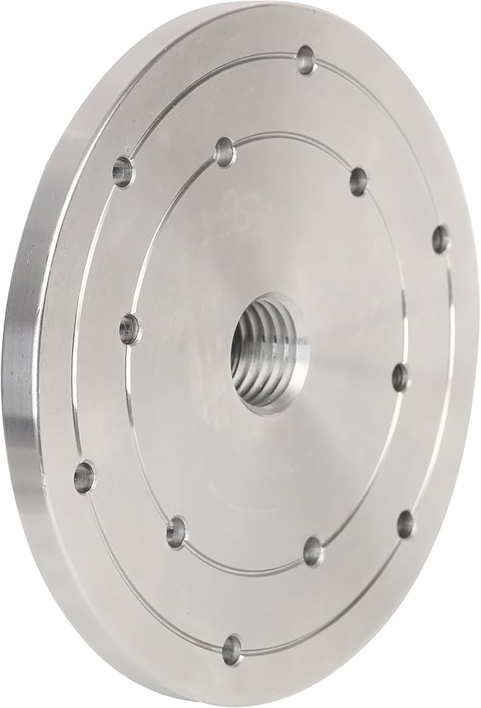 6" Wood Lathe Steel Faceplate, 1?쓝8TPI Spindle Thread Woodworking Machine Chuck Face Plate