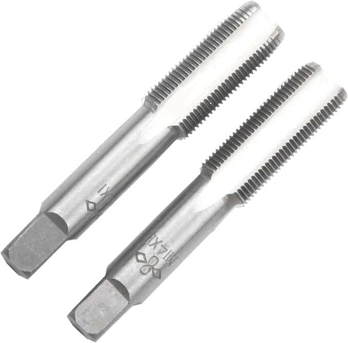 Aceteel M14 X 1.0 Metric Hand Tap, Right Hand M14 X 1.0mm Threading Hand Tap 1Pair