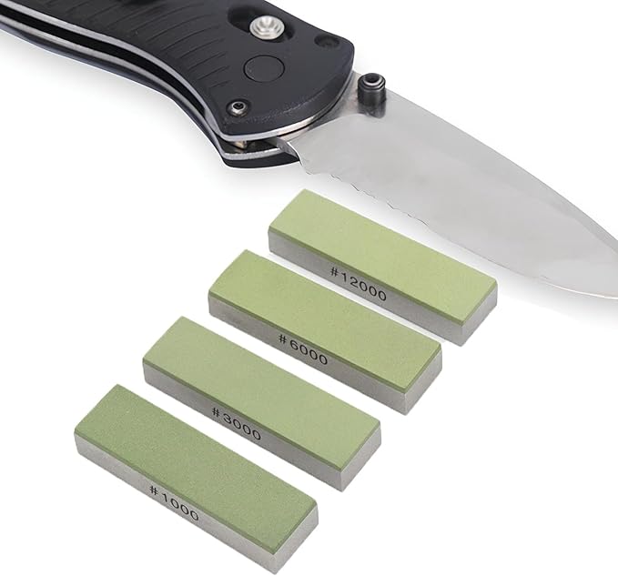 Small Travel-Portable Diamond Resin Sharpening Stone - 12000 Grit Whetstone Knife Sharpener