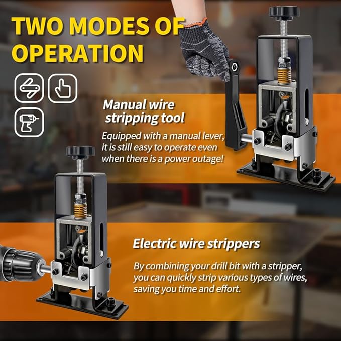 HuanQiuSensmart Wire Stripping Machine Copper Wire Stripper, Automatic Wire Stripper For Drill, Maquina Para Pelar Cables De Cobre, Scrap Wire Stripping Tool