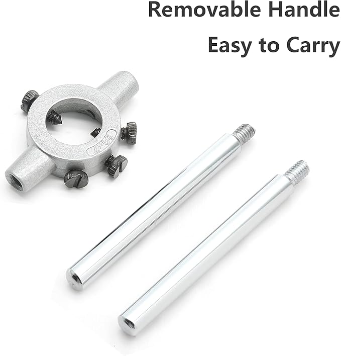 Qjaiune 1-3/4 Inch/ 45mm Round Die Handle Wrench, Adjustable Die Wrench Handle, Heavy Duty Threading Die Handle (Metric, M16-M20)