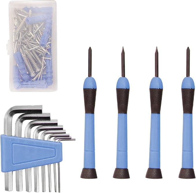 CARTMAN 126-Piece Home Tool Set Kit, Basic Household Hand Tools with Storage Case Blue