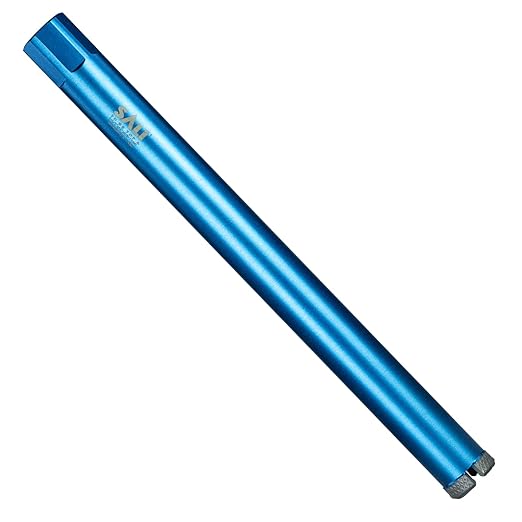 SALI Wet Diamond Core Drill Bits 1-1/2"/38mm Diameter, 15"/380mm Drilling Depth Concrete Core Drill Bit, 5/8-11" Thread Core Bit Turbo Laser-Welded Segments with Rebar, Brick, Block, Masonry, Stone