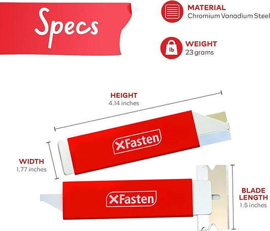 XFasten 12-Pack Retractable Box Cutters with Safety Scraper Bulk Cardboard and Carton Mini Flat Box Cutter Blades Pack, Pocket-Sized and Wiggling-proof Box Opener for Cutting and Scraping