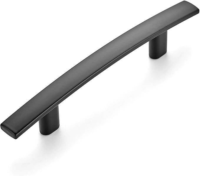 Ravinte 1 Pack | 5-3/16'' Curved Cabinet Pulls Matte Black Kitchen Drawer Pulls Arch Cabinet Handles 5-3/16?쒵ength, 3??Hole Center