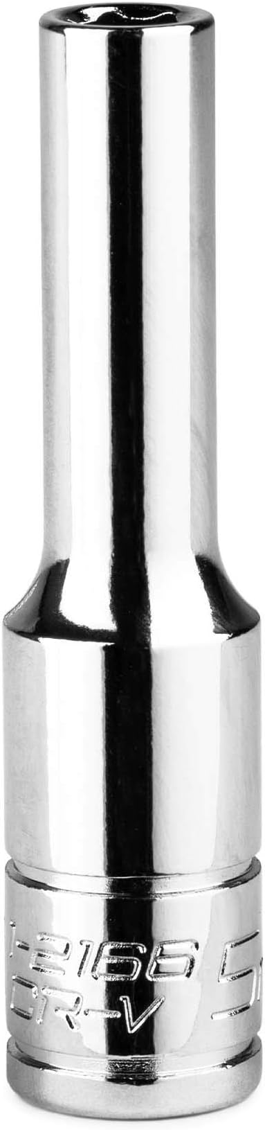 Capri Tools Deep Socket, 1/4-Inch Drive, 6-Point, Metric (4.5 mm)