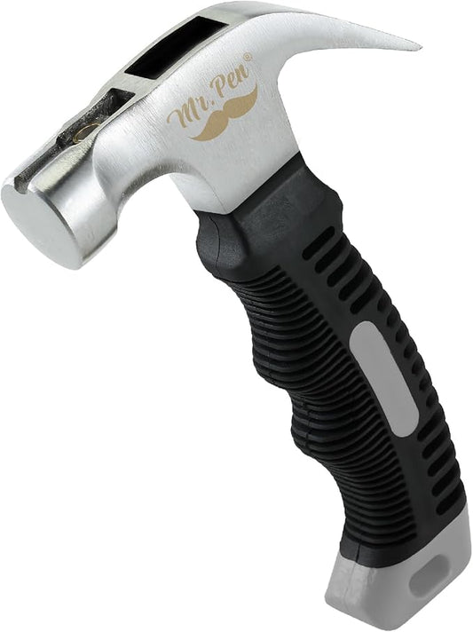 Mr. Pen- 8oz Gray Camping Claw Stubby Tack Magnetic Nail Hammer for Women
