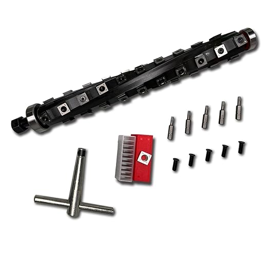 Helical Cutterhead for Dewalt Planer Dw735/Dw735x with 4 Rows of Carbide Inserts, Includes Spare Screws and Blades, DW735 Woodworking Tool