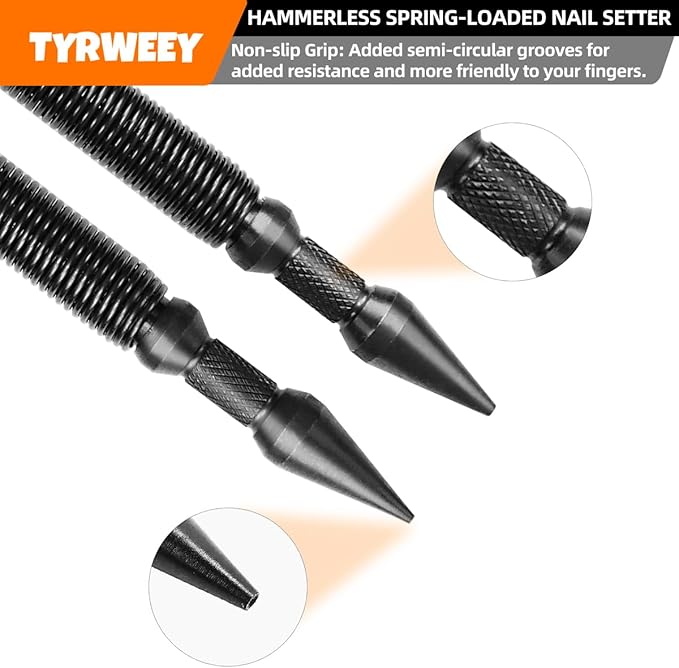 1-Piece Nail Setter Dual Head Nail Set, Dual Head Center Punch, Nail Tool Features 1/32-in, 1/16-in