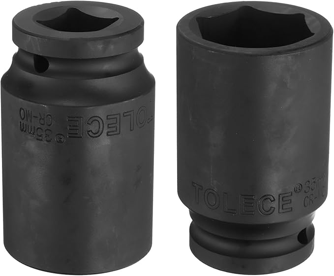 uxcell 3/4-Inch Drive 35mm 6-Point Deep Impact Socket, CR-MO Steel 78mm Length, Metric Sizes