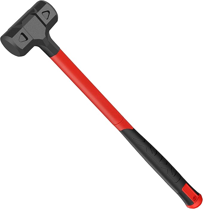 YIYITOOLS 9LB Dead Blow Hammer, 33” Long, One-Piece Forged Carbon Steel, Steel Ball-Filled Head, Ergonomic Anti-Vibration Rubber Grip, Spark and Rebound Resistant, 9-Pound Head, 154oz
