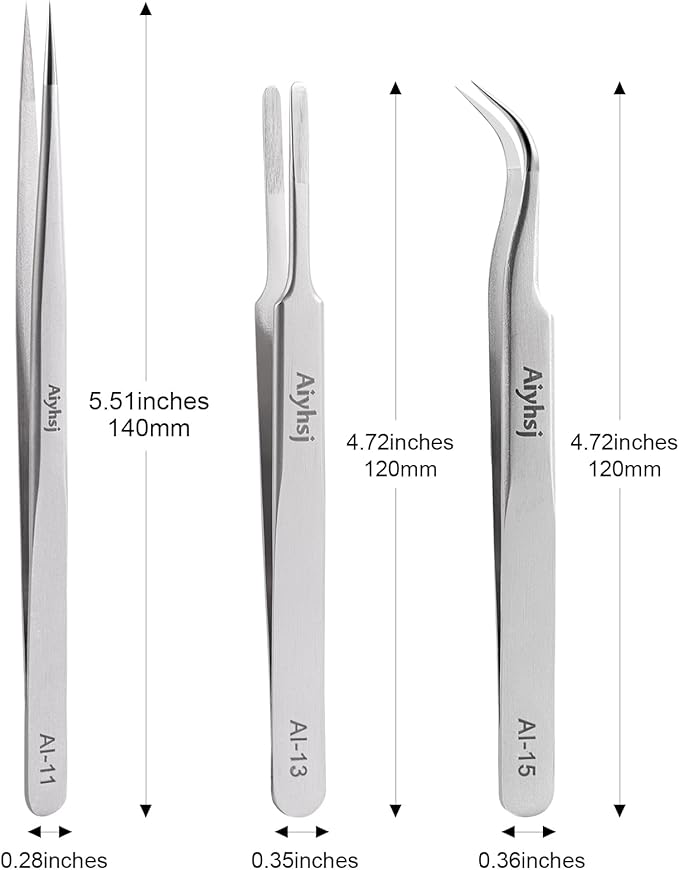 Precision Tweezer, Upgraded Professional Flat Tip Round, High-end Stainless Steel Tweezers for Craft, Electronics, Laboratory Work, Also Great Precision for Hair and Ingrown Hair Removal