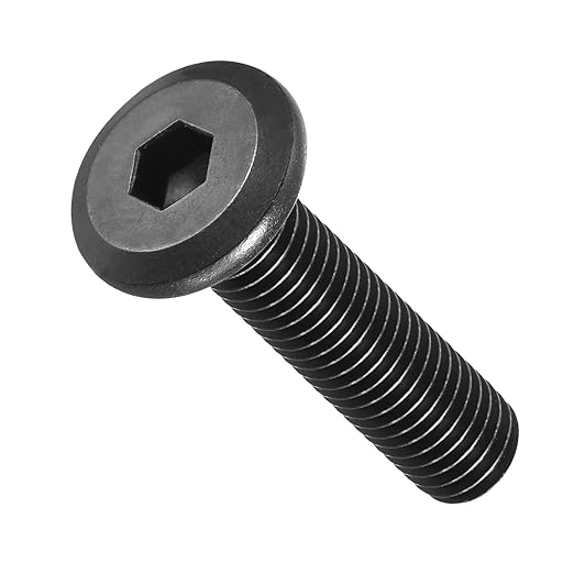 METALLIXITY Flat Head Hex Socket Cap Screws Bolts(M8-1.25x35) 20Pcs, Steel Hex Socket Furniture Bolts Screws - for Furniture Woodworking Project, Black