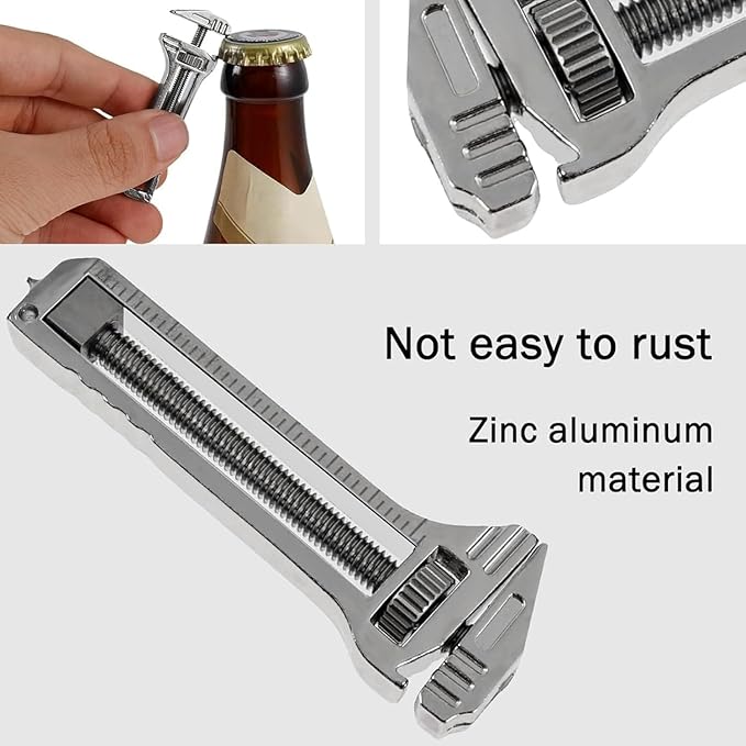 Compact Titanium Multitool, Mini Multitool Wrench, Adjustable Alloy Pocket Tool, Bottle Opener Keychain, Nail Puller, Multi-Functional Tool, For Outdoor Camping Hiking