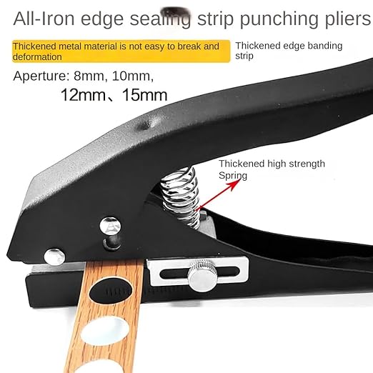 12mm Heavy Duty Hole Puncher Single, Circle Hole Punch Paper Punch Hand-Held Round Single Hole Punch for ID Cards PVC Cards Badge Photos Easy Install