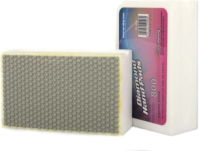 Z-Lion Resin Diamond Hand Sanding Pads Grits 800 for Stone Glass Ceramic Marble Granite