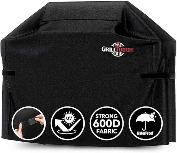 Heavy Duty BBQ Grill Cover for Outdoor Grill, 60 Inch ??Waterproof, Weather Resistant, UV & Fade Resistant with Adjustable Straps ??Gas Grill Cover for Weber, Charbroil