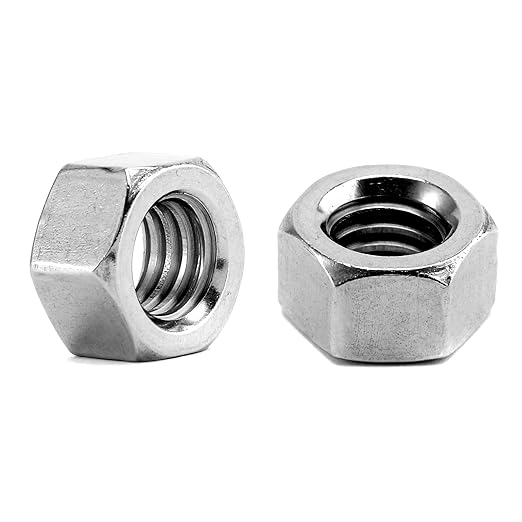 3/8-16 Hex Nuts 50Pcs 304 Stainless Steel 18-8, Full Thread, Hex Drive, Bright Finish by SG TZH