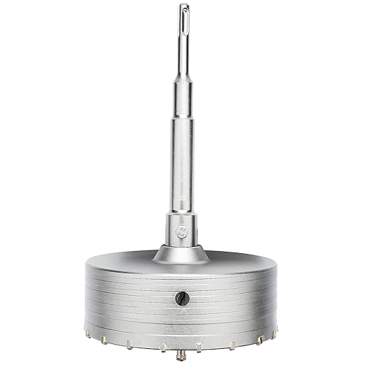 6.3 inch / 160mm Concrete Hole Saw with SDS Plus Shank Connecting Rod, Tungsten Carbide Tip for Concrete, Cement, Brick Wall