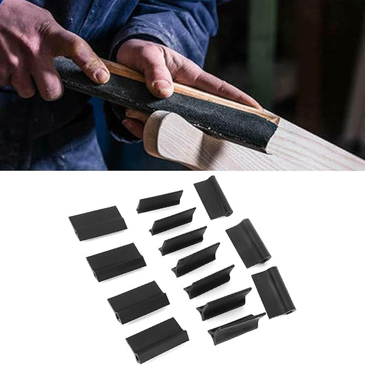 Sanding Block for Wood, 14Pcs Hand Sanding Block Set, Rubber Contour Sanding Block, Double Head Sandpaper Holder for Signs, Ceramics, Plastics, Auto Bodies and Marine Wood