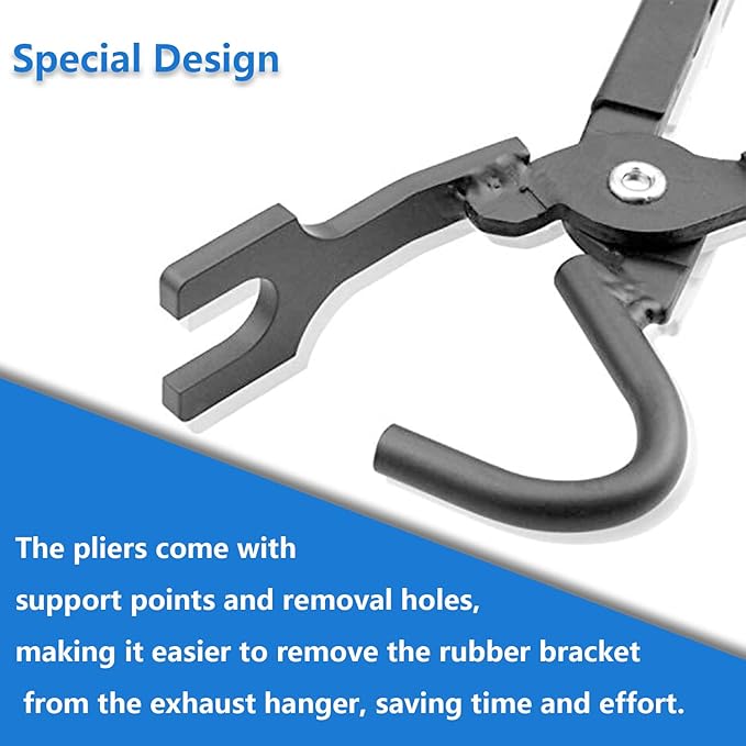 Exhaust Hanger Removal Tool,Rubber Bracket and Exhaust Hanger Separation Exhaust Pliers,Compatible with All Exhaust Rubber Hangers