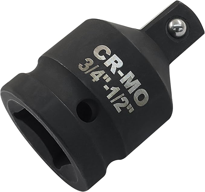 3/4" Female to 1/2" Male Impact Socket Adapter, Black Wrench Socket Adapter For Impact Driver