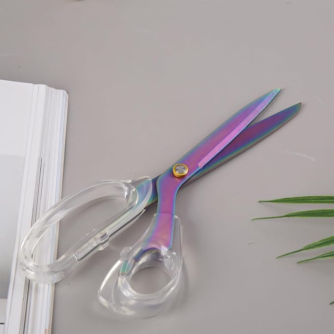 Acrylic Scissors, 9??Ultra-Sharp Titanium Coated Blades and Sharp All-Purpose Scissor, Sewing Scissors, Office Scissor, Comfortable Handle Design, Versatile Usage