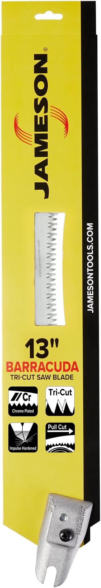 Jameson 13 in. Barracuda™ Tri-Cut Saw Blade with Universal Adapter (SB-UC) - Hard Chrome Plated, Long-Lasting, Fits Any Universal Head Hot Stick