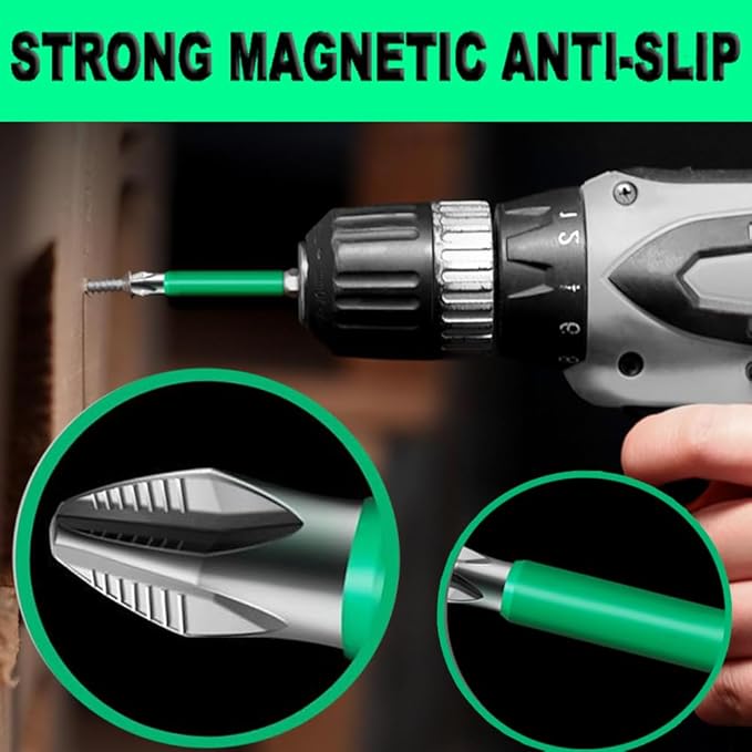 Drill Bit Set, Anti-Shock Design for Home DIY and Professional Use,Heavy-Duty Screwdriver Bits with Strong Durability(Sizes 6, 25-150mm)