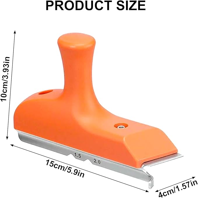 Edge Banding Trimmer with Stainless Steel Blade, 1.5"–2" Woodworking Edge Trimming Tool for Veneer, PVC, ABS, Wood, Laminate, Deburring, Straight & Curved Edges, Ergonomic Grip, Carpentry Tool