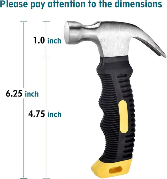 8 oz Small Claw Hammer - Mini Hammer for Women&Kids - Little Hammer for Household Projects, Woodworking & DIY Tasks