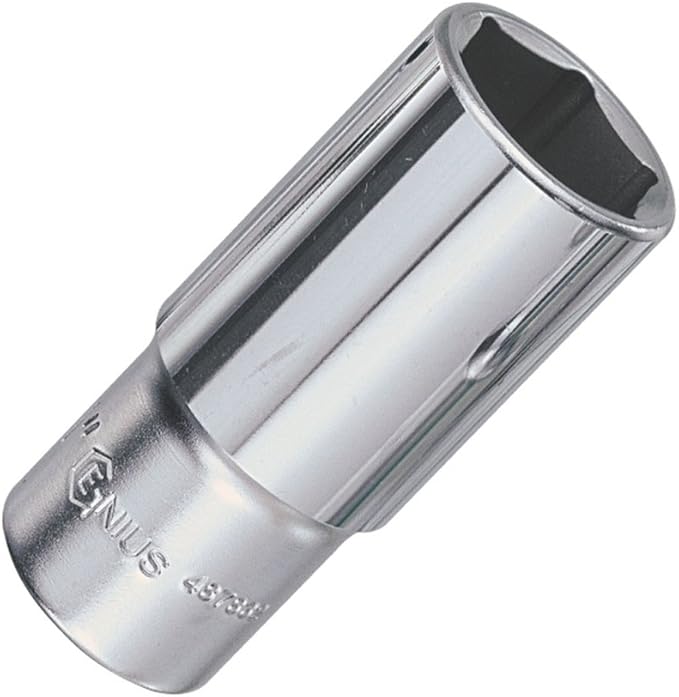 Genius Tools 487822 1/2" Dr. 11/16" Deep Hand Socket