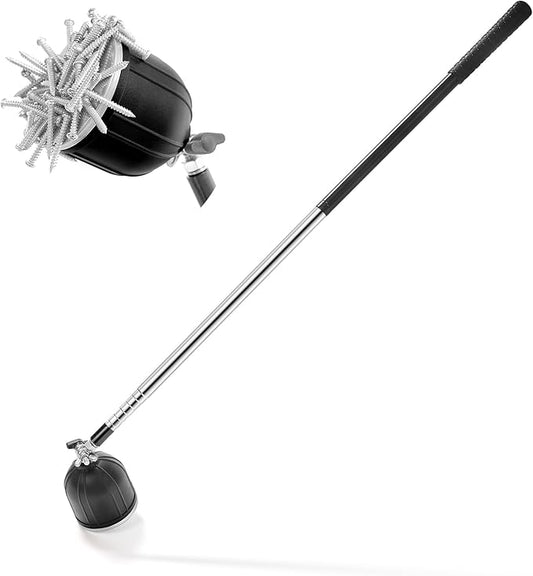 Magnetic Pickup Tool, 180째 Rotating Head, 10LB Heavy Duty Magnet Stick with Handle, Extendable Magnet Wand for Nails, Screws & Metal Objects, Strong Magnetic Tool for Mechanics & Home Use
