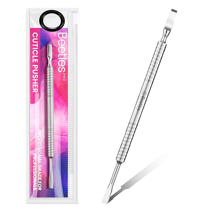 Beetles Pro Cuticle Pusher Gel Nail Polish Remover Tool for Fingernail Polish Nail Cuticle Cleaner Manicure Home Cuticle Trimmer Nail Cleaner