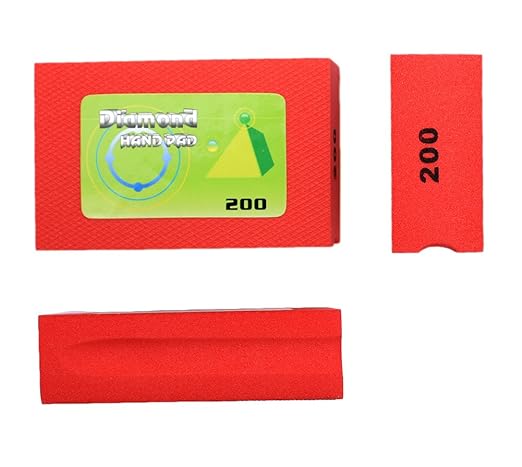 Diamond Hand Polishing Pads 200 Girt Sanding Bolcks Foam Back for Granite Marble Concrete Stone Tile Wet Dry Finishing