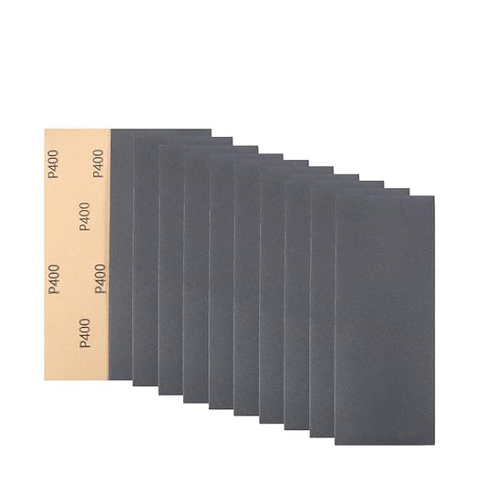 30Pcs 9 x 3.6 Inchs 400 Grit Wet and Dry Handmade Universal Sanding Sheets, Suitable for Woodworking Furniture/Automobiles/Metal/Lacquer Polishing Sandpaper