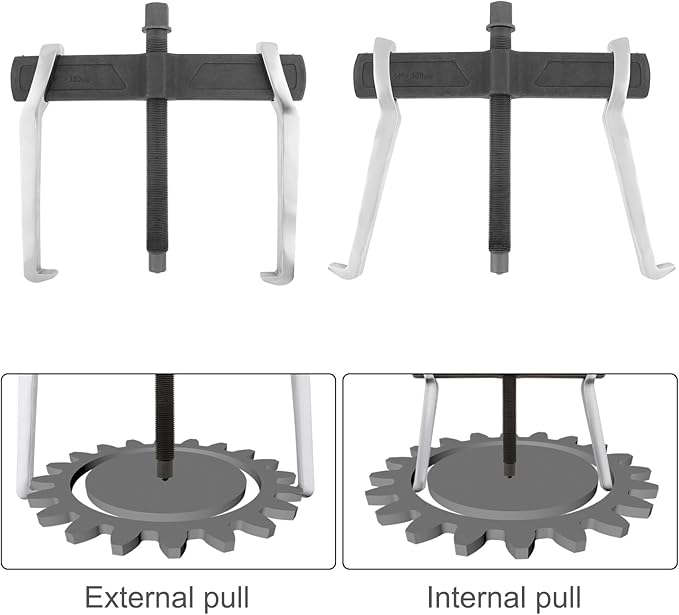 ChgImposs 14 Inch 2-Jaw Gear Puller, Adjustable CR-V Bearing Puller Gears, Removal Tool for External Internal Pulling, Puller Tool Separate Lifting Device