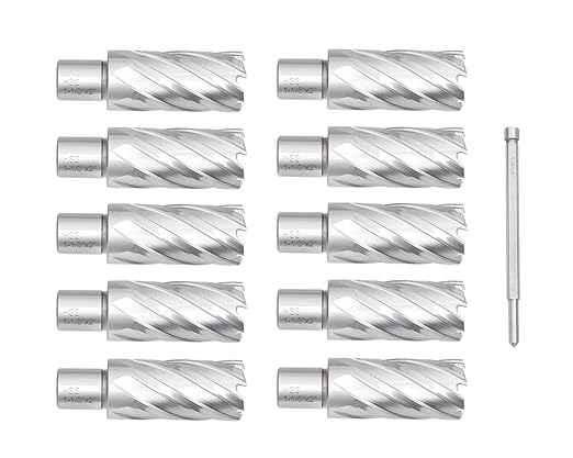 Accusize Industrial Tools 1-1/8 by 2'' Cutting Depth H.S.S. Annular Cutterwith 1 Pc Pilot Pin, 2081-2023Pin