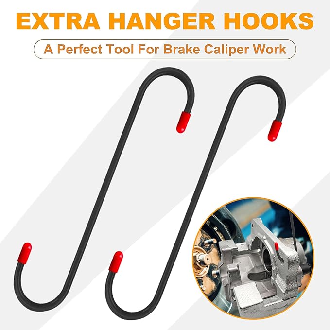 Brake Tools, Brake Caliper Tool, 4 in 1 Universal Disc Brake Caliper Compression Tool, Caliper Piston Compressor Tool with 2 Brake Caliper Hooks