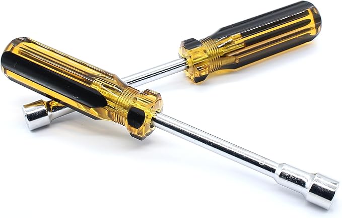 2Pcs 9mm Socket Wrench Screwdriver, Hexagon Nut Driver with Steel Cushion Grip for Easy Hand-Making and Repair Projects