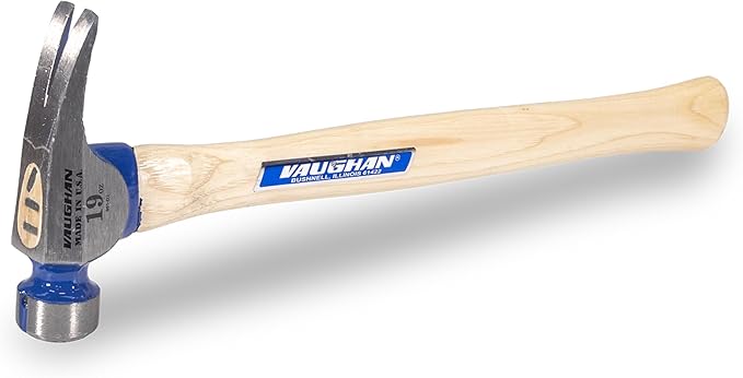 VAUGHAN CF2L California Framer Hammer, 19 oz Milled, Nail Starter, Made In The USA, VN11605